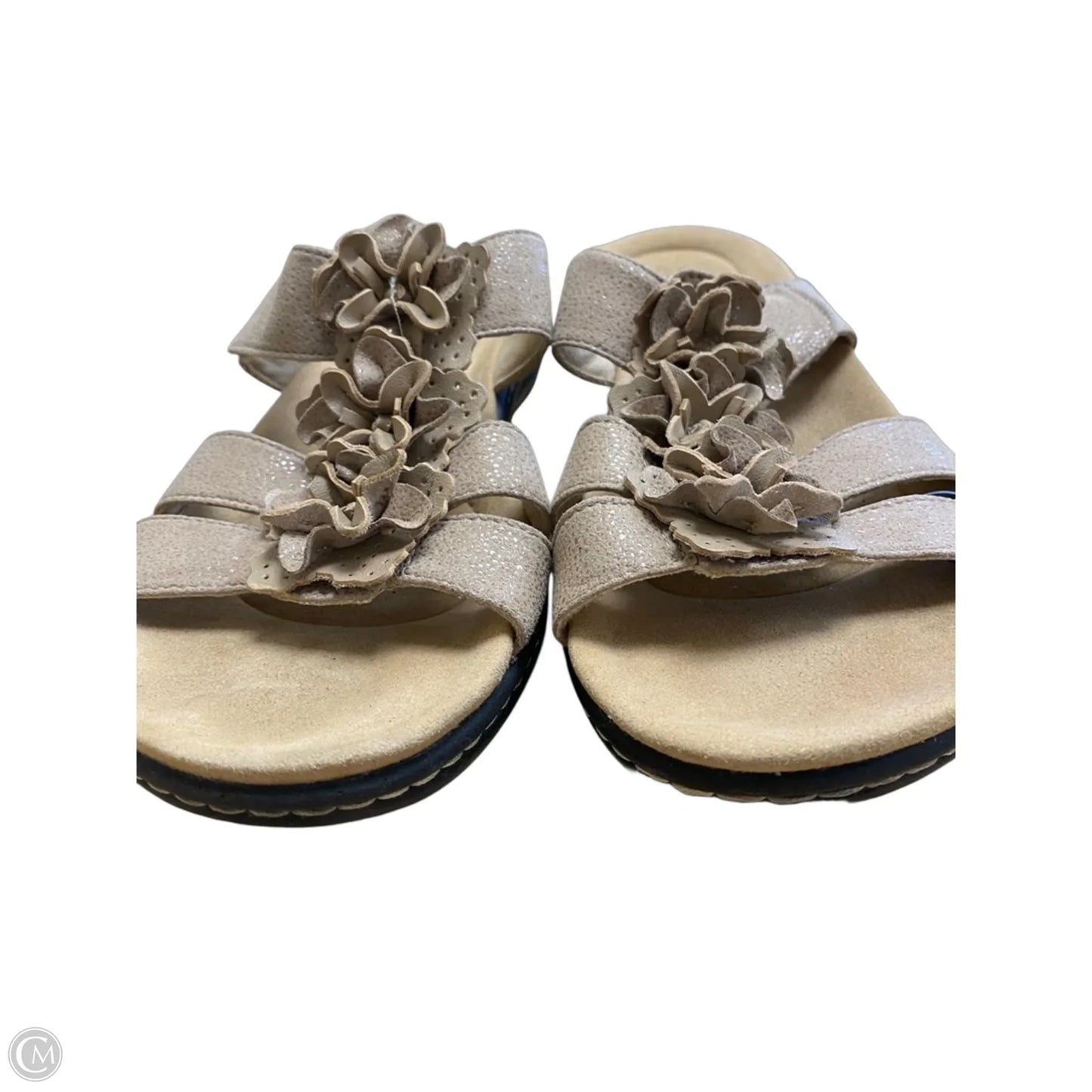 Sandals Flats By Clarks In Tan, Size: 8