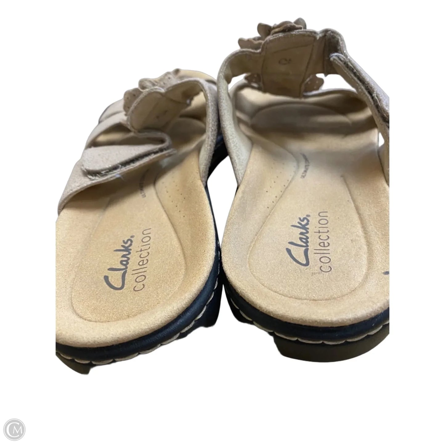 Sandals Flats By Clarks In Tan, Size: 8