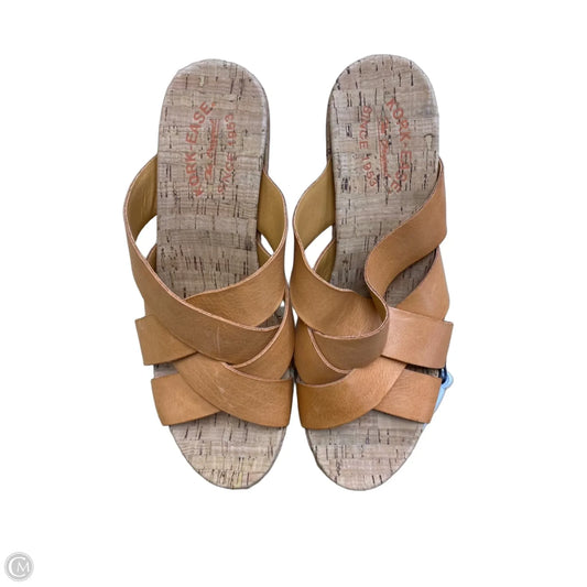 Shoes Heels Wedge By Kork Ease In Orange, Size: 9