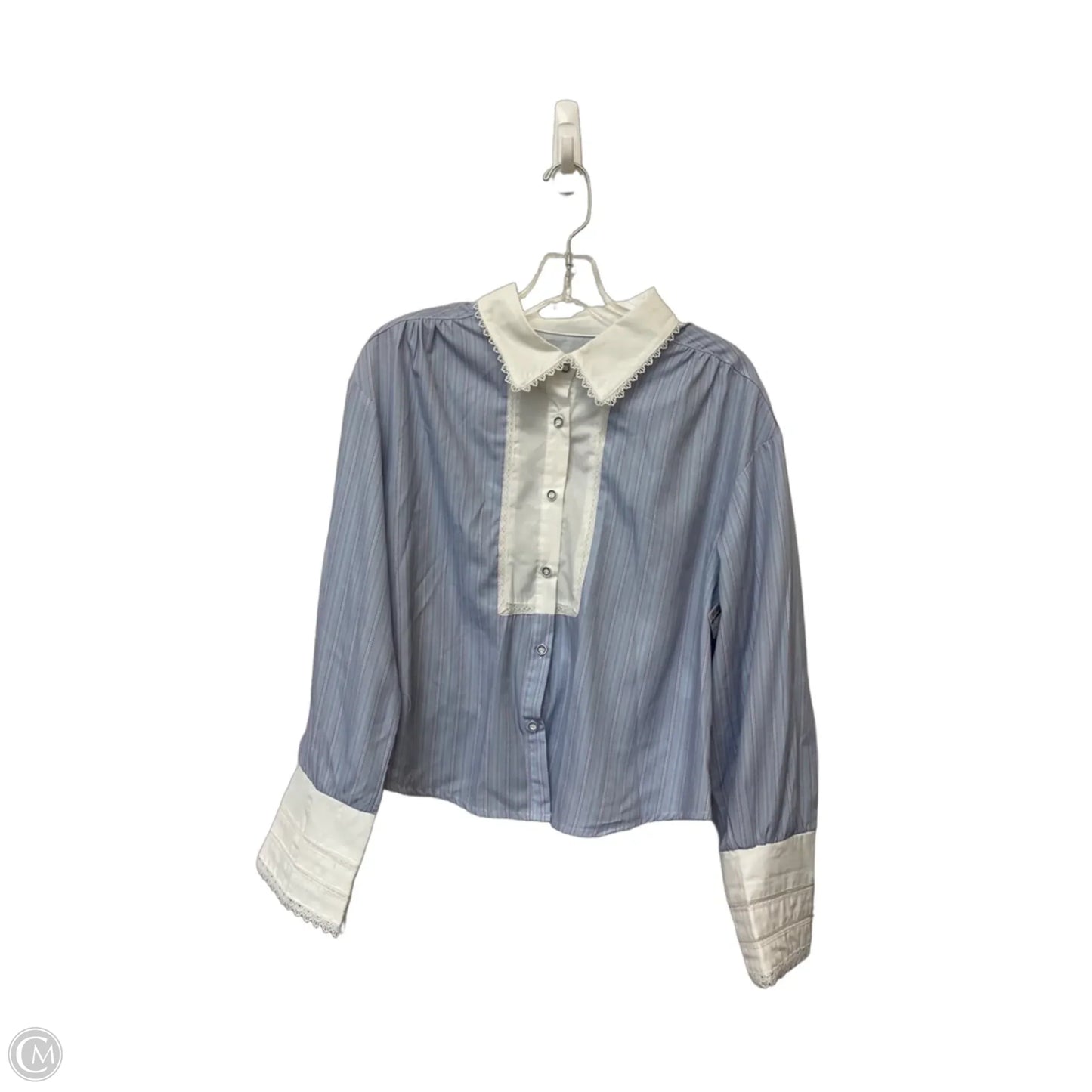 Top Long Sleeve By Cmf In Blue, Size: S