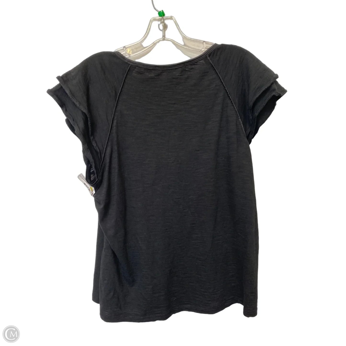 Top Short Sleeve By White House Black Market In Black, Size: L