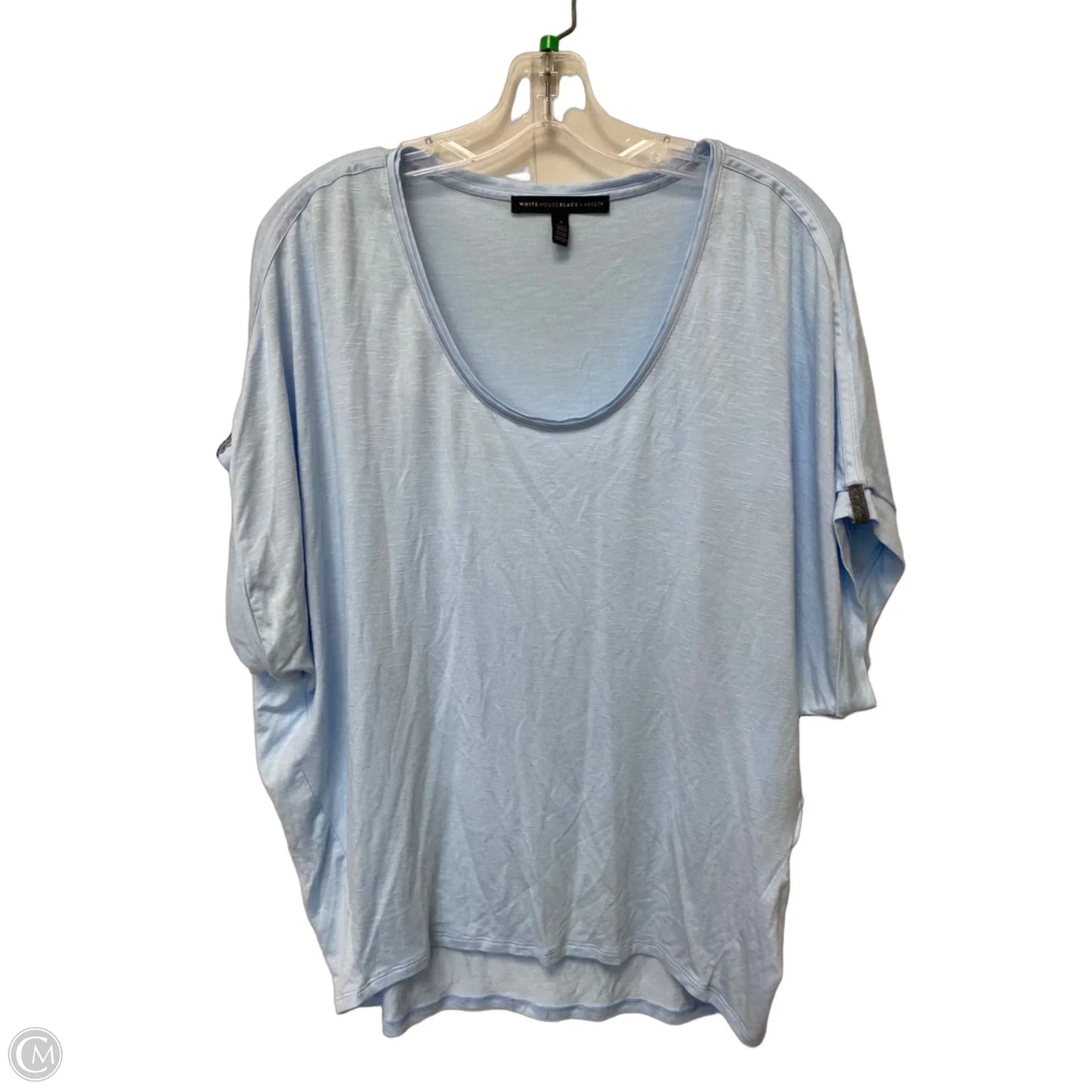 Top Short Sleeve By White House Black Market In Blue, Size: S