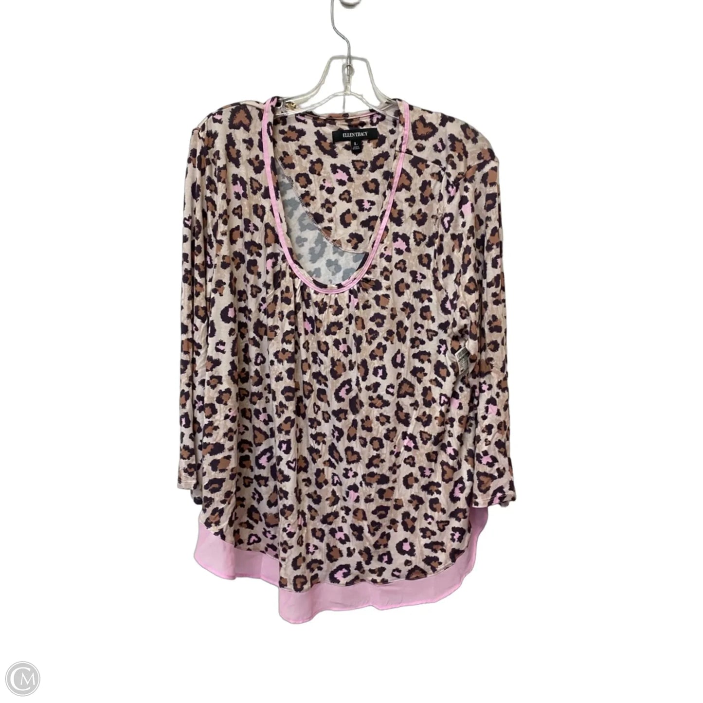 Lounge Set Pants By Ellen Tracy In Animal Print, Size: L