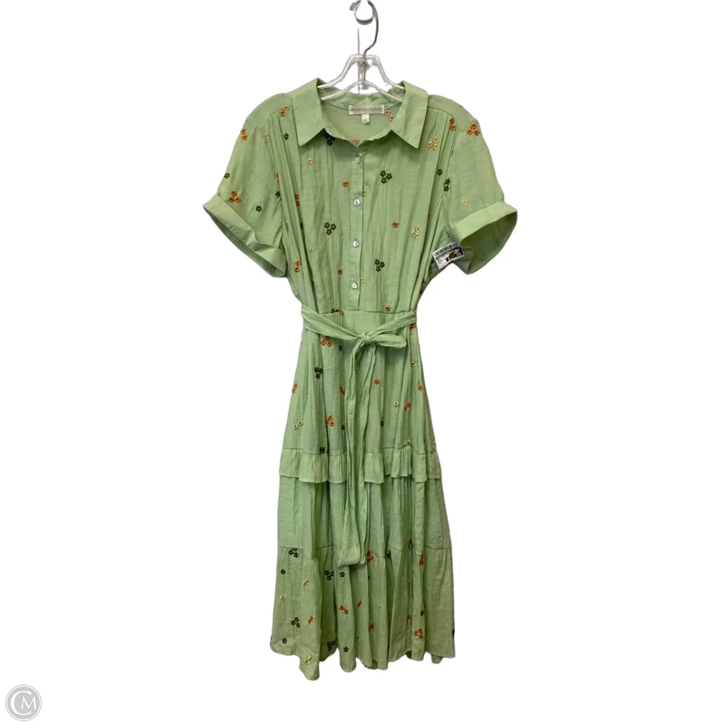 Dress Casual Maxi By Figuero & Flower In Green, Size: L