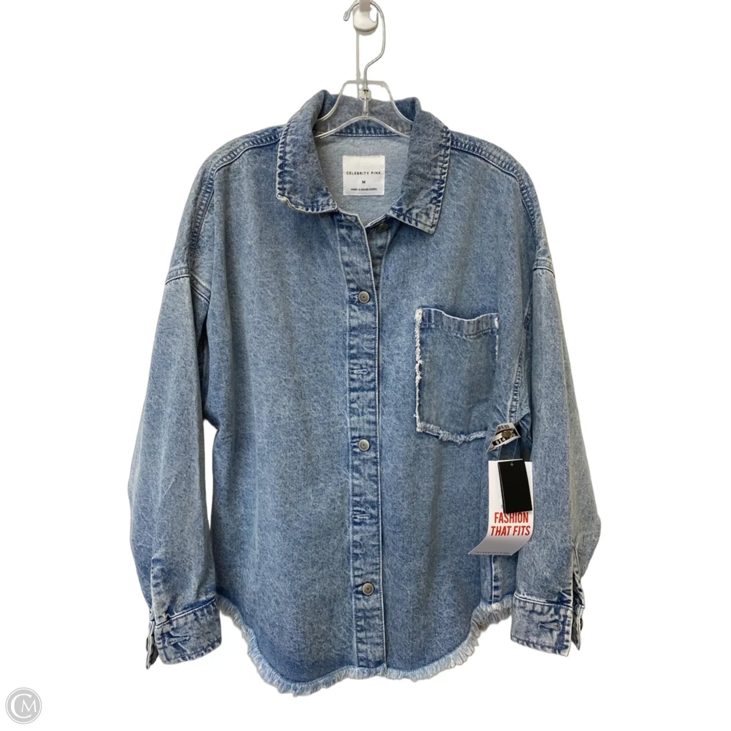 Jacket Denim By Celebrity Pink In Blue Denim, Size: M