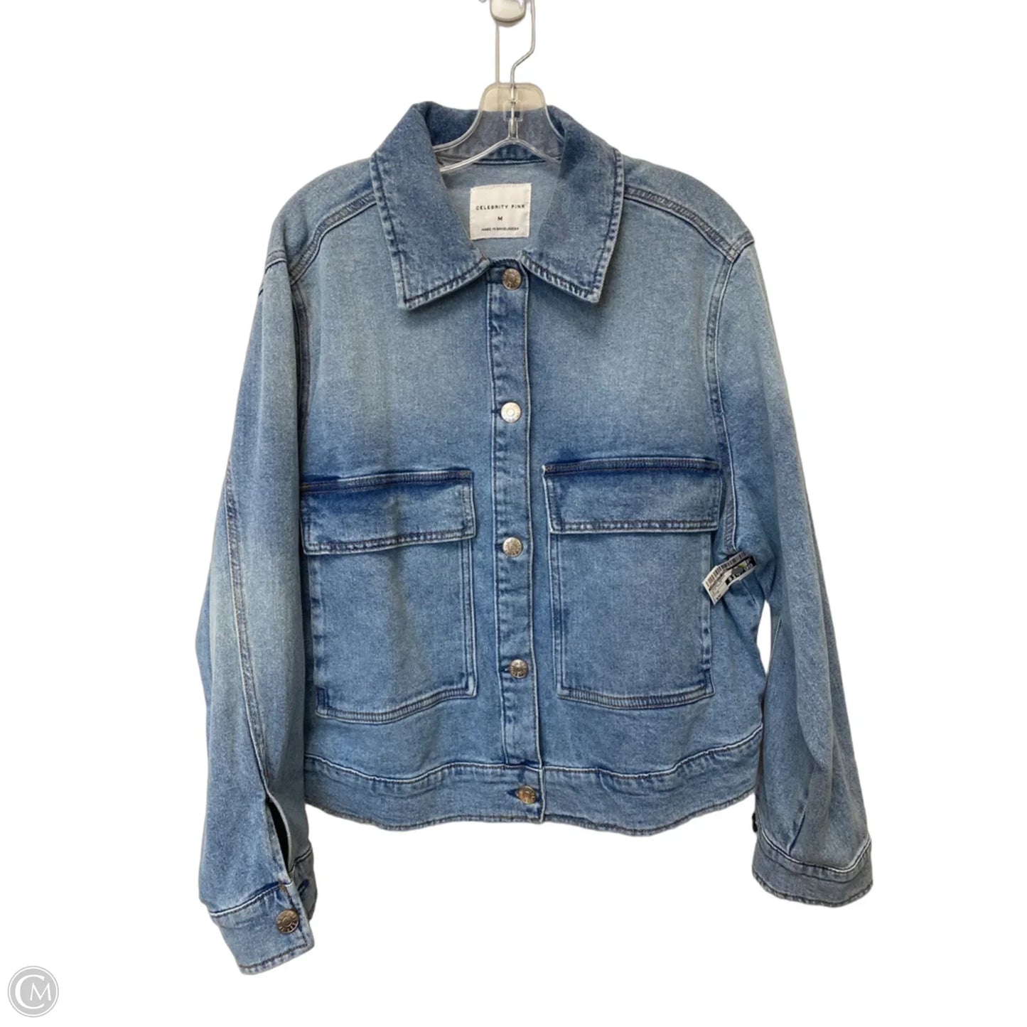 Jacket Denim By Celebrity Pink In Blue Denim, Size: M