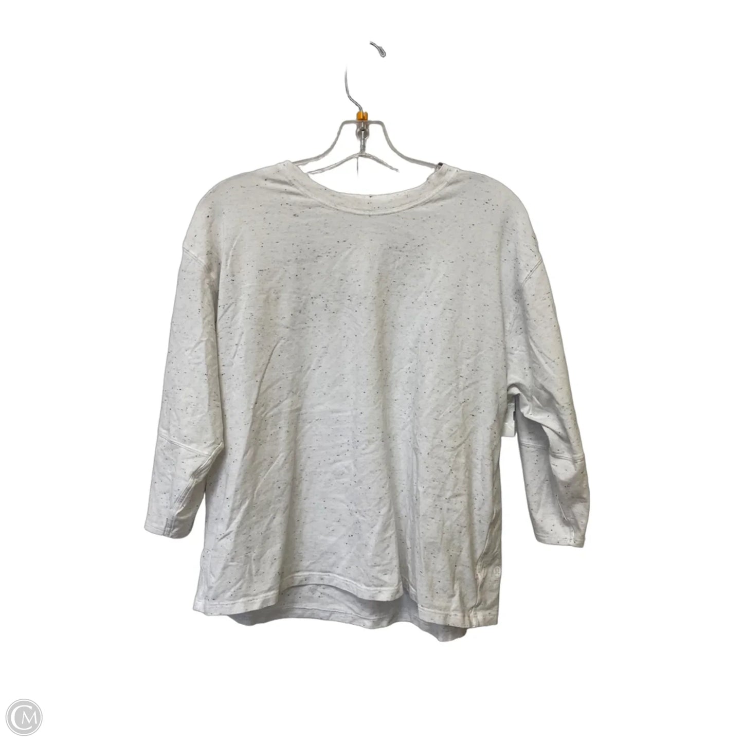 Athletic Top Long Sleeve Crewneck By Lululemon In White, Size: L