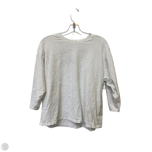 Athletic Top Long Sleeve Crewneck By Lululemon In White, Size: L