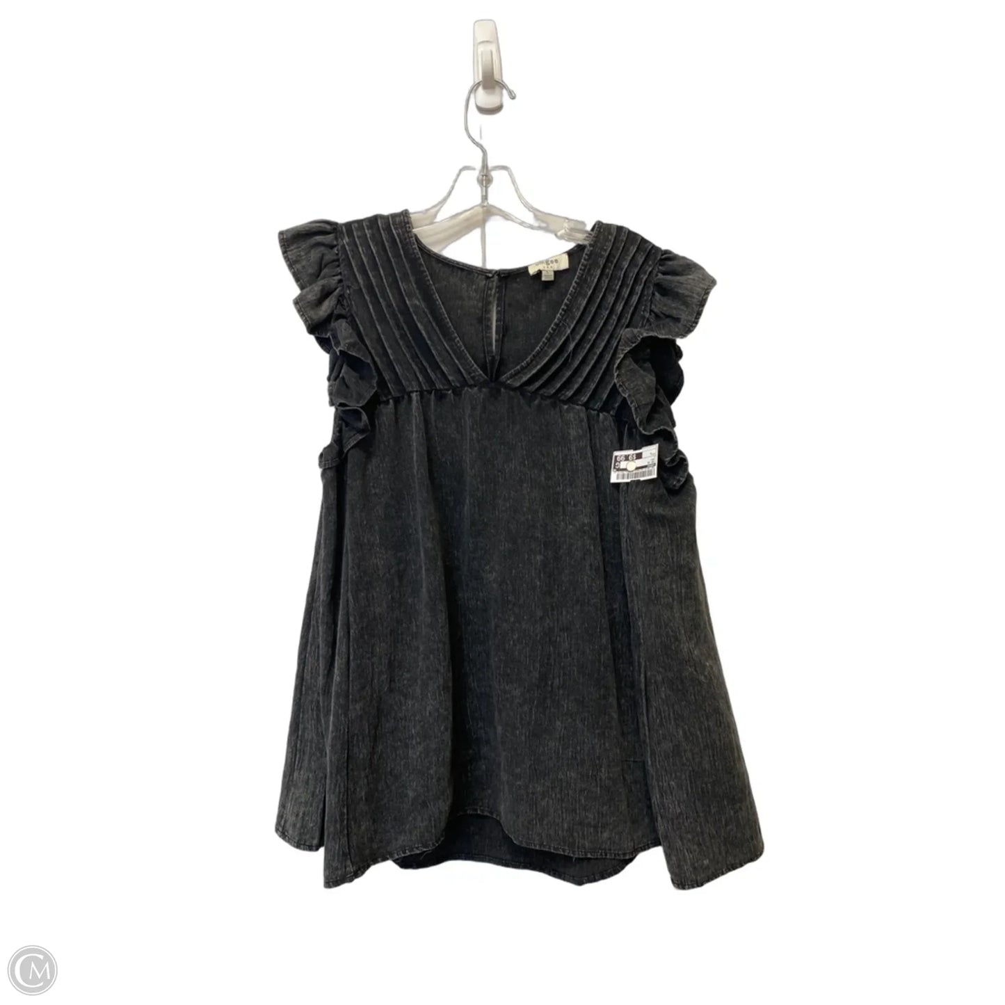 Top Short Sleeve By Umgee In Grey, Size: L