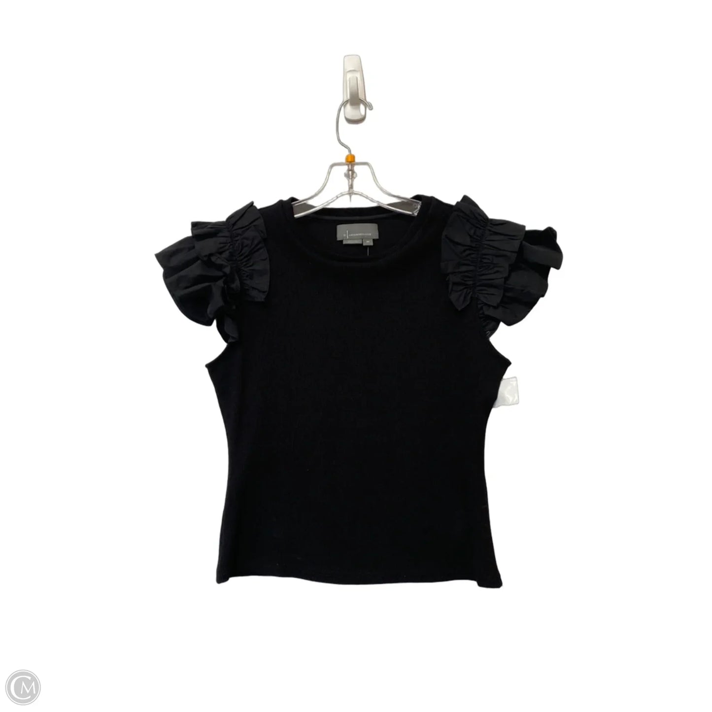 Top Short Sleeve By Anthropologie In Black, Size: Xs