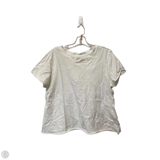 Top Short Sleeve Basic By Maeve In White, Size: M