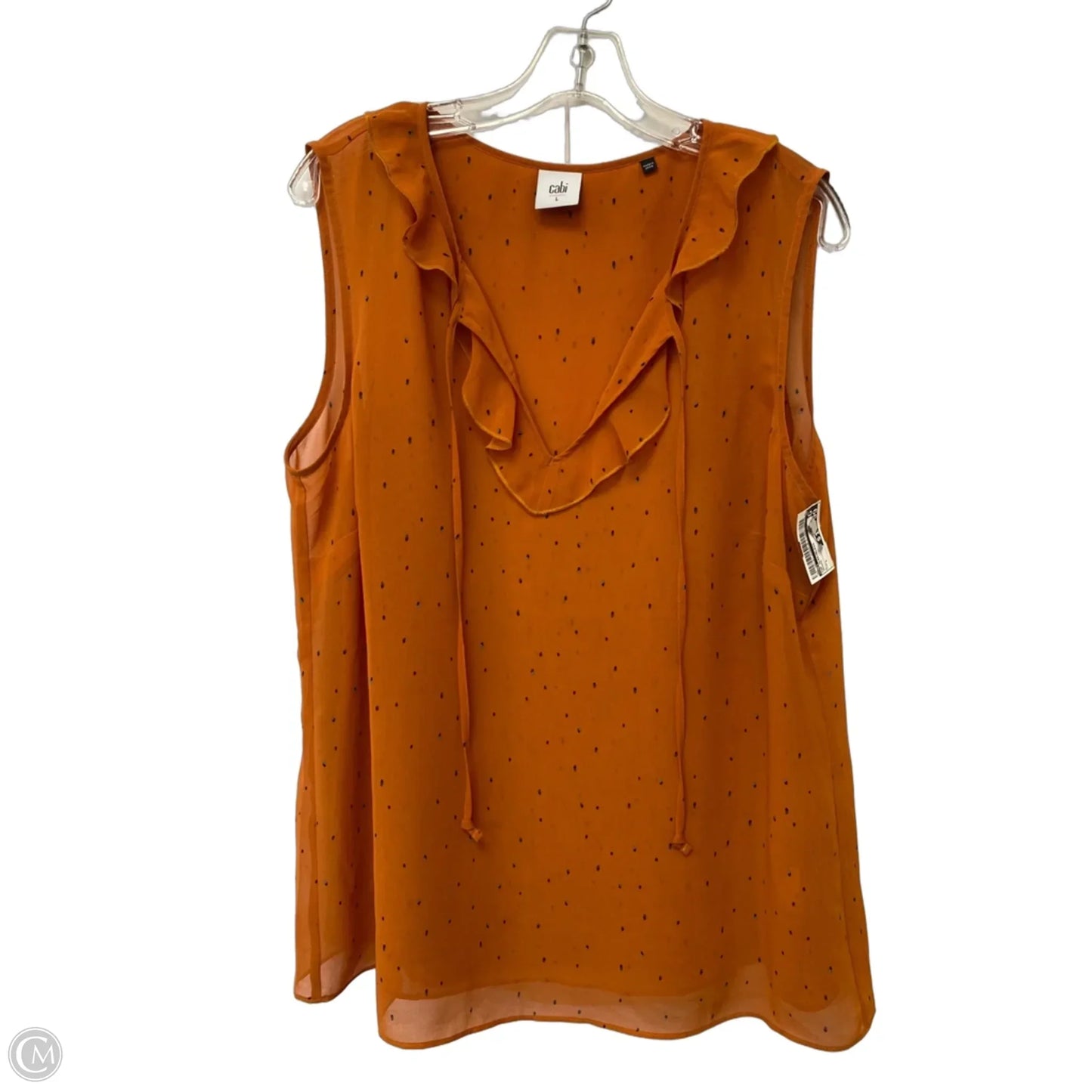 Top Sleeveless By Cabi In Orange, Size: L