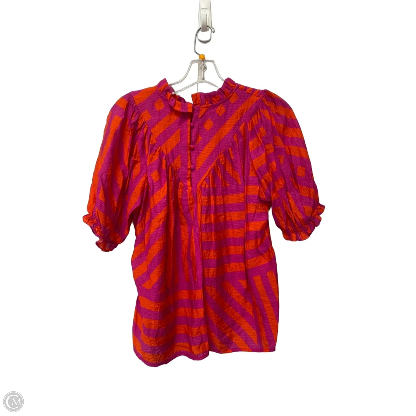 Top Short Sleeve By Thml In Striped Pattern, Size: L