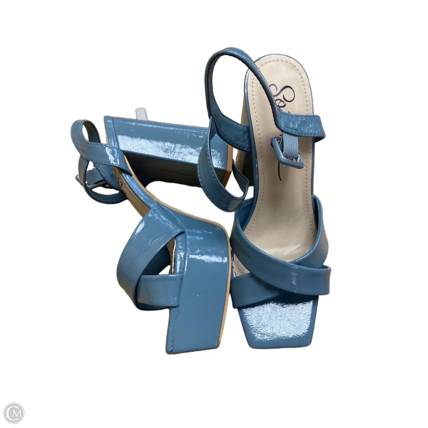 Shoes Heels Block By Clothes Mentor In Blue, Size: 7.5