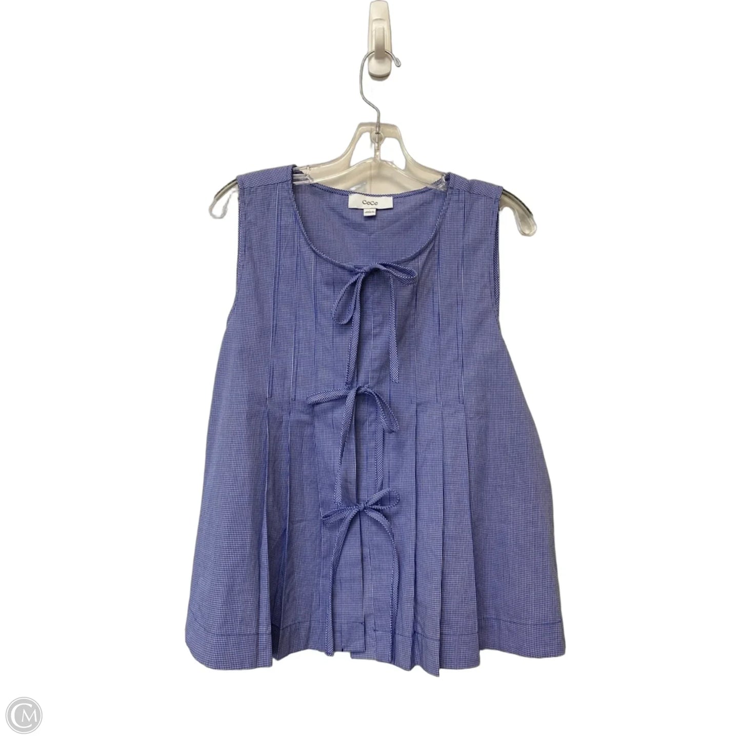 Top Sleeveless By Cece In Blue, Size: L