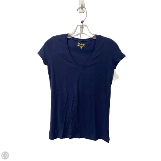 Top Short Sleeve Designer By Lilly Pulitzer In Blue, Size: Xxs