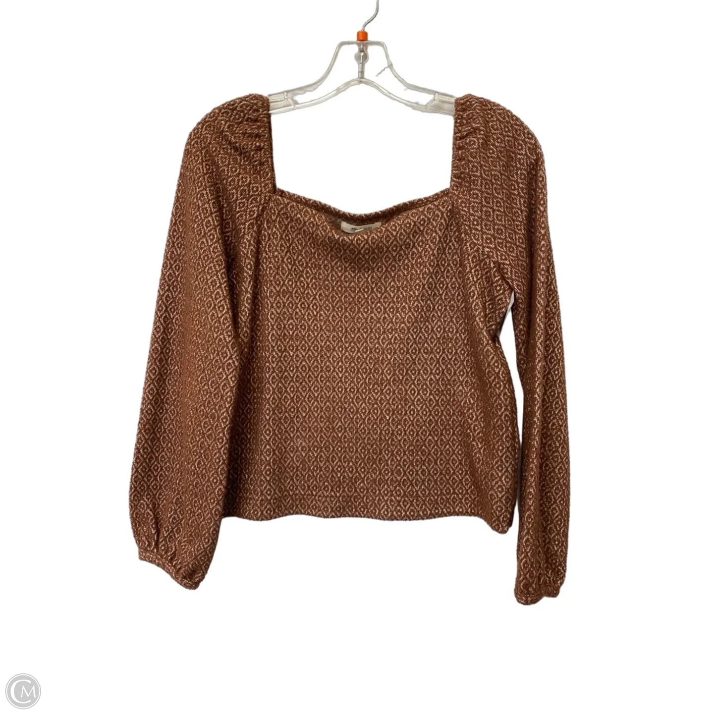 Top Long Sleeve By Madewell In Brown, Size: Xxs