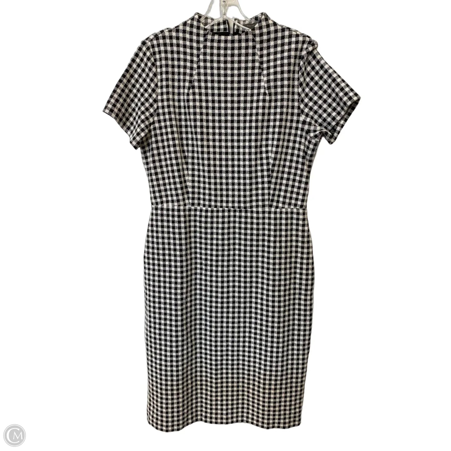 Dress Casual Midi By Ann Taylor In Black & White, Size: 10
