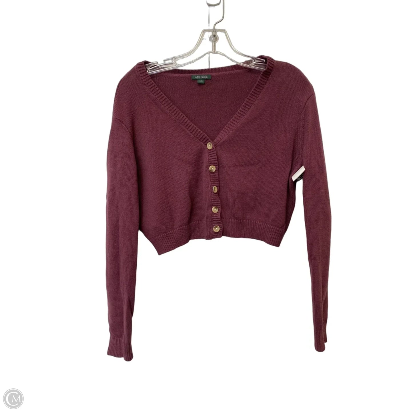 Sweater Cardigan By Wild Fable In Purple, Size: M