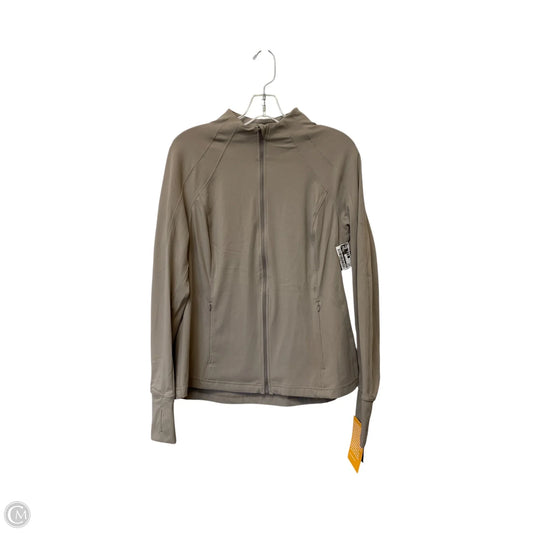 Athletic Jacket By Avia In Brown, Size: L
