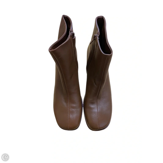 Boots Ankle Heels By Vince In Brown, Size: 9.5