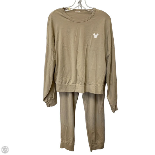 Lounge Set Pants By Clothes Mentor In Tan, Size: S