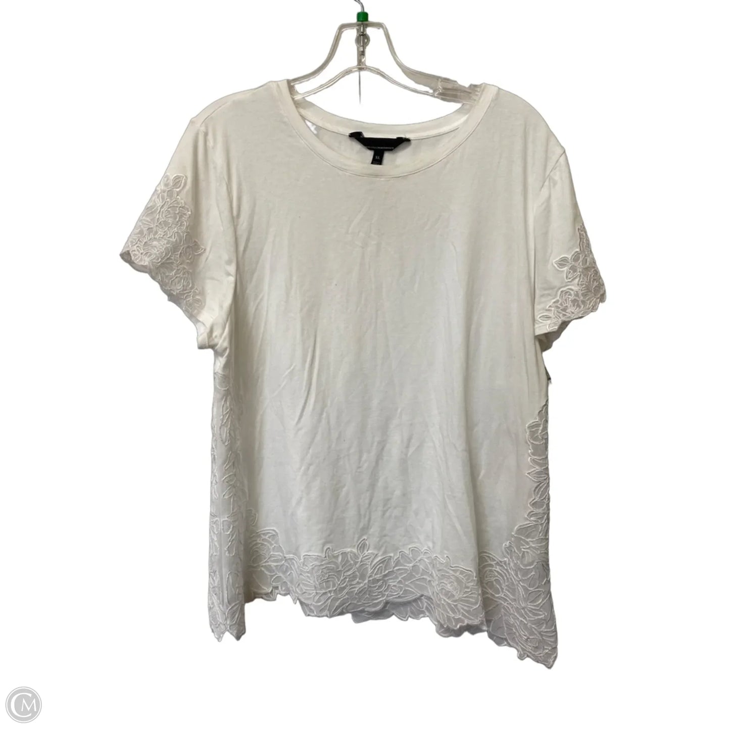 Top Short Sleeve By White House Black Market In White, Size: Xl