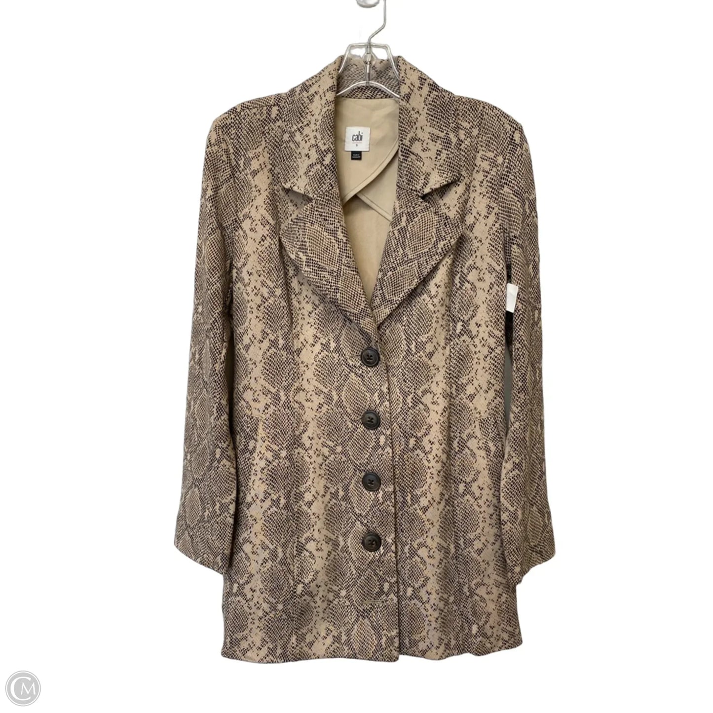 Coat Peacoat By Cabi In Snakeskin Print, Size: S