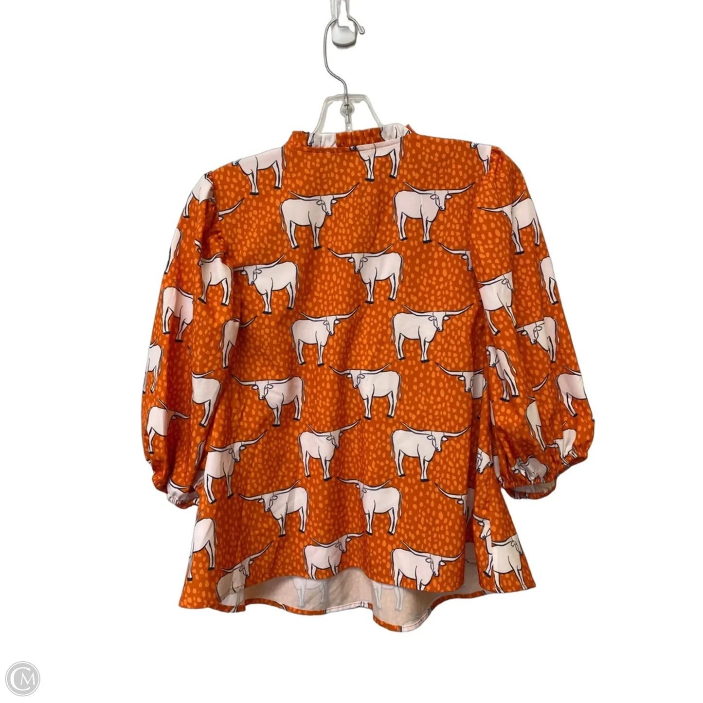 Top Short Sleeve By Michelle Mcdowell In Orange, Size: M
