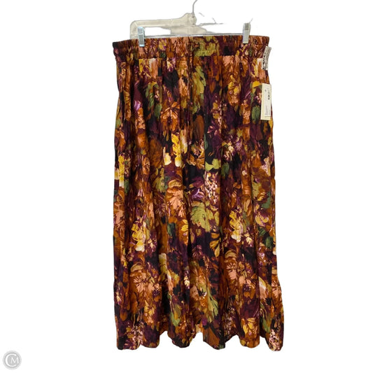 Skirt Maxi By Clothes Mentor In Floral Print, Size: Xl