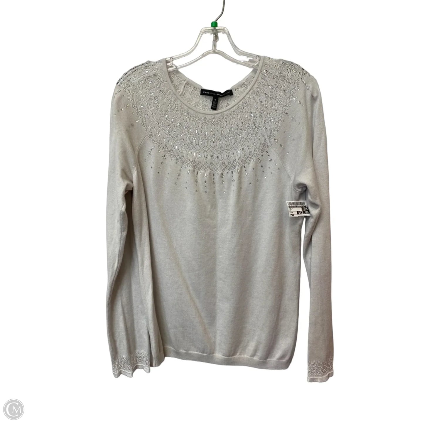 Top Long Sleeve By White House Black Market In Grey, Size: M