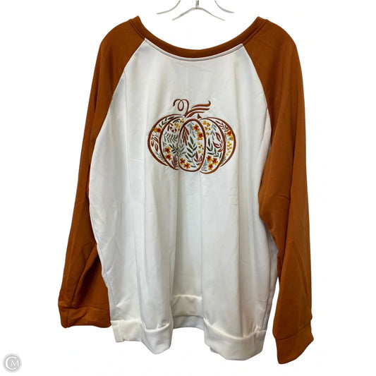 Top Long Sleeve By Cme In White, Size: 3x