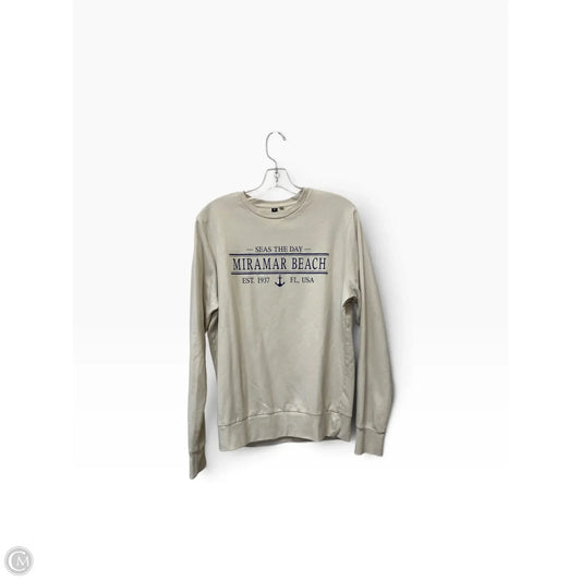 Sweatshirt Crewneck By Cme In Cream, Size: M