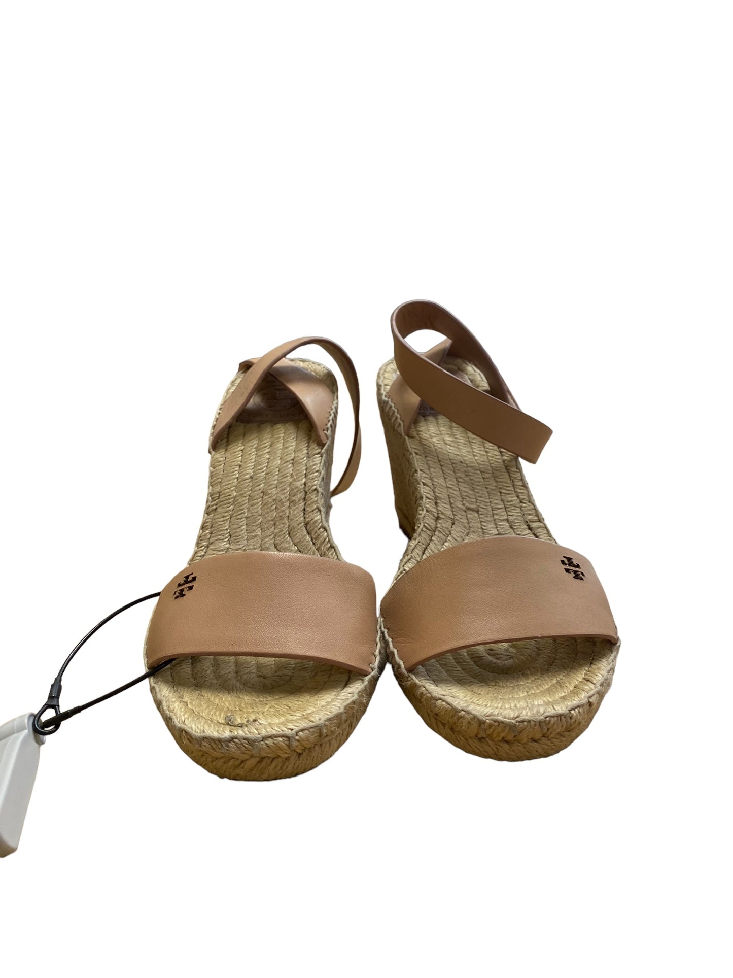 Tan Sandals Heels Wedge Tory Burch, Size 7