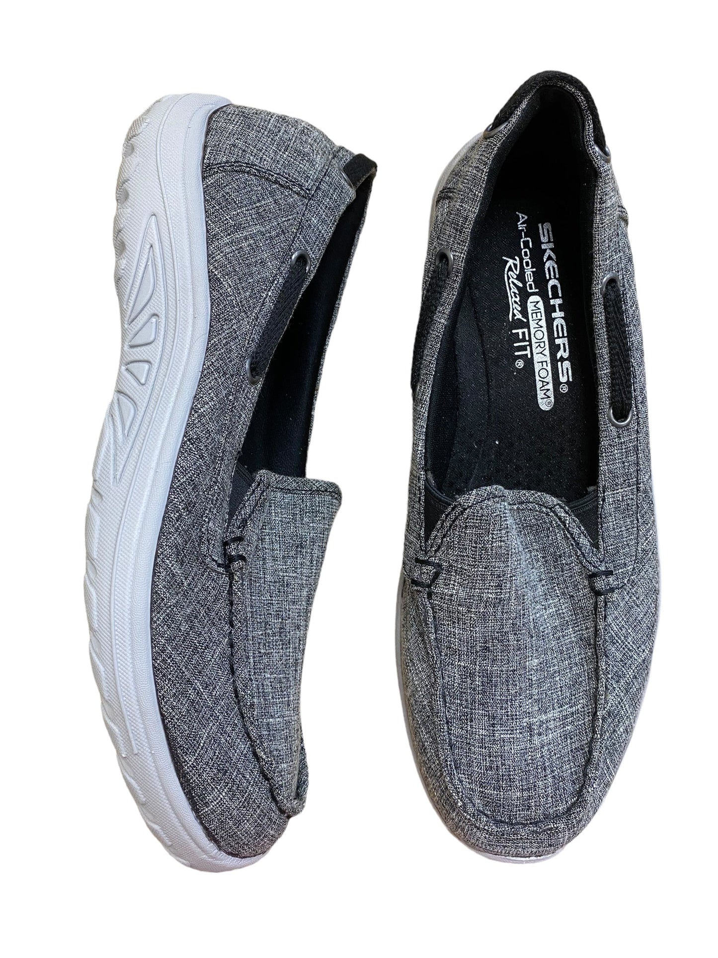 Grey Shoes Flats Skechers, Size 7