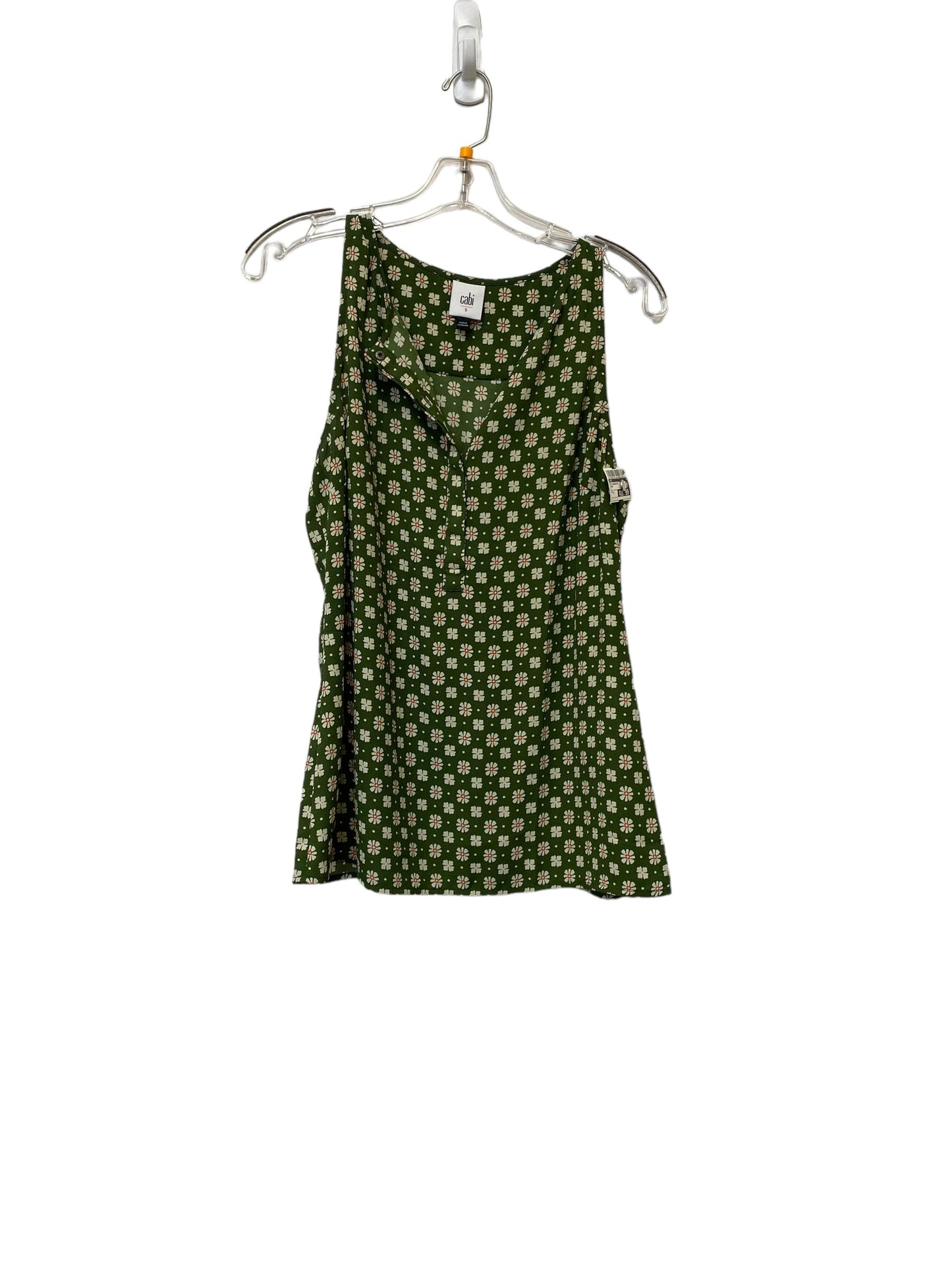 Top Sleeveless By Cabi In Green, Size: S