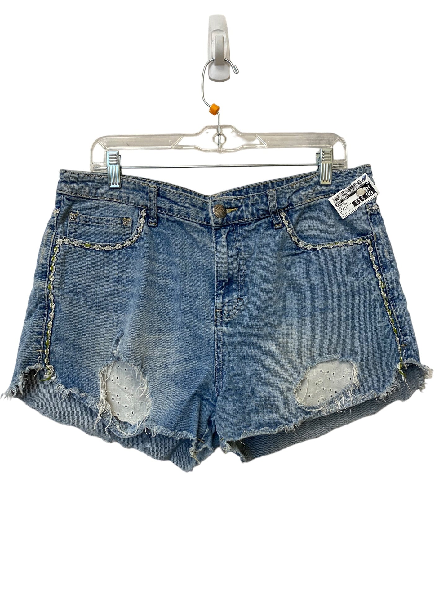 Shorts By Free People In Blue Denim, Size: 12