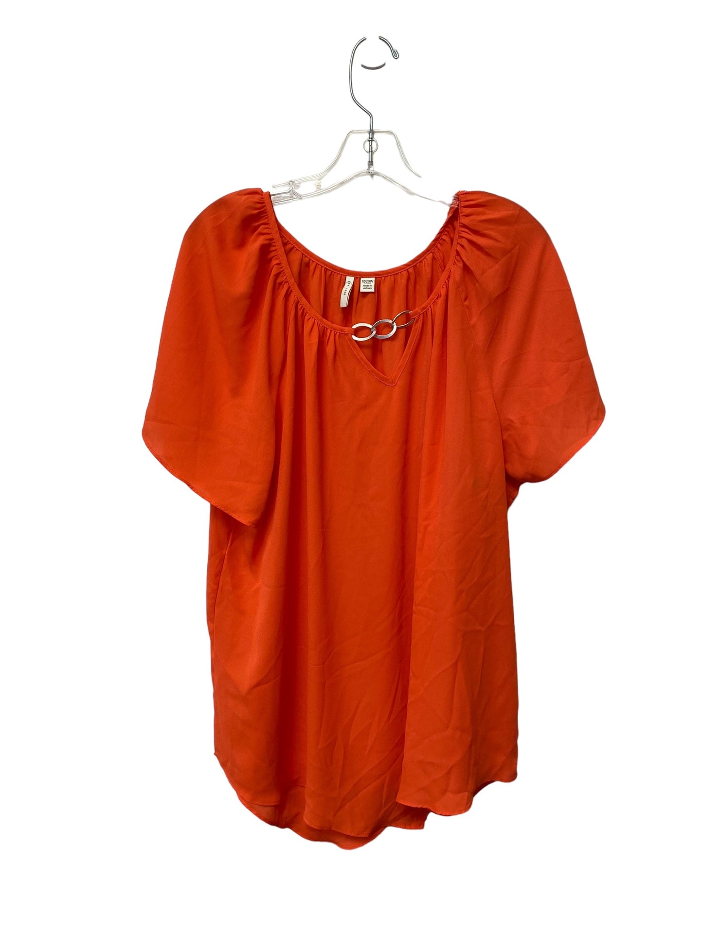 Orange Top Short Sleeve Cato, Size 18