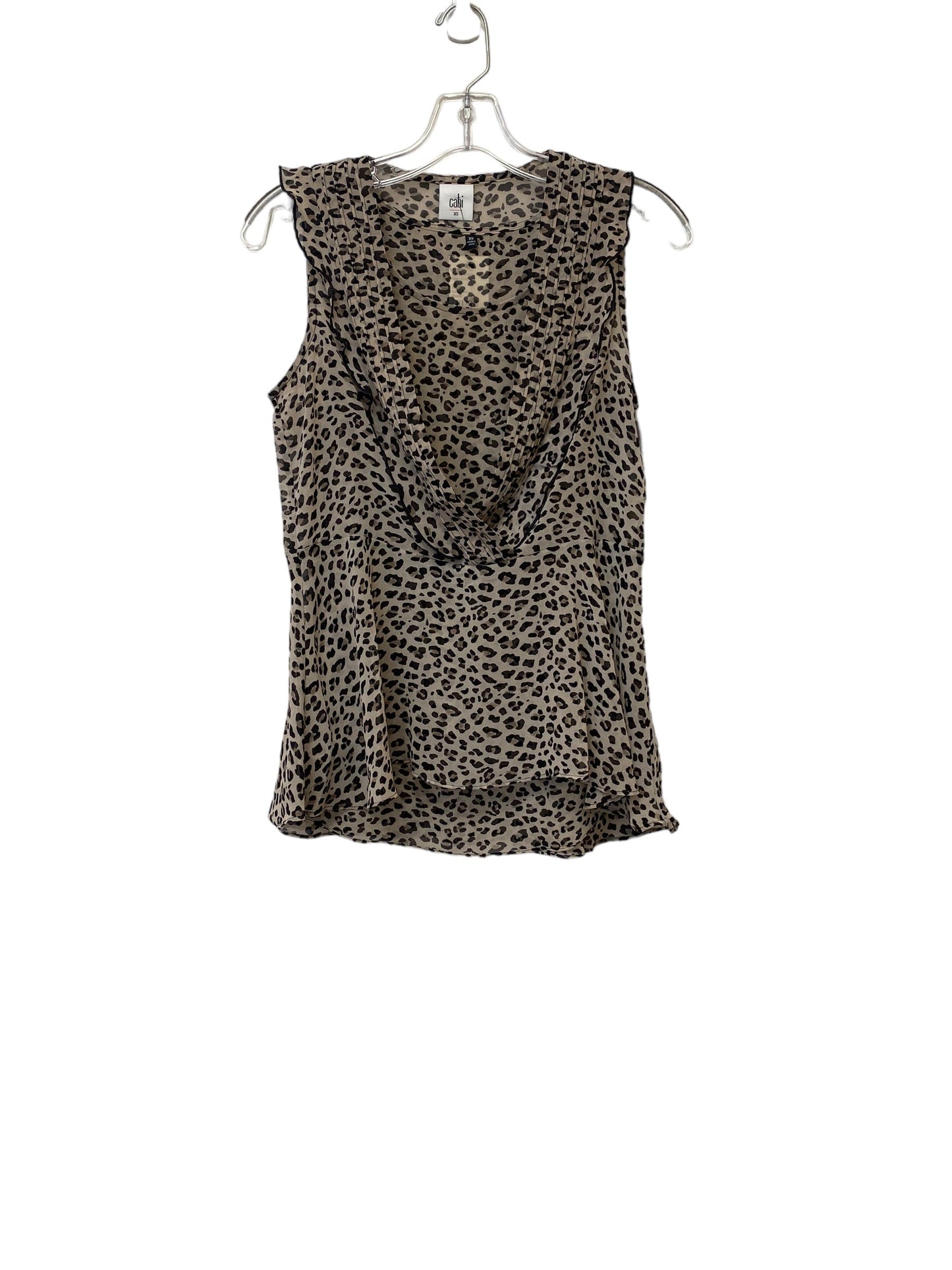 Animal Print Top Sleeveless Cabi, Size Xs