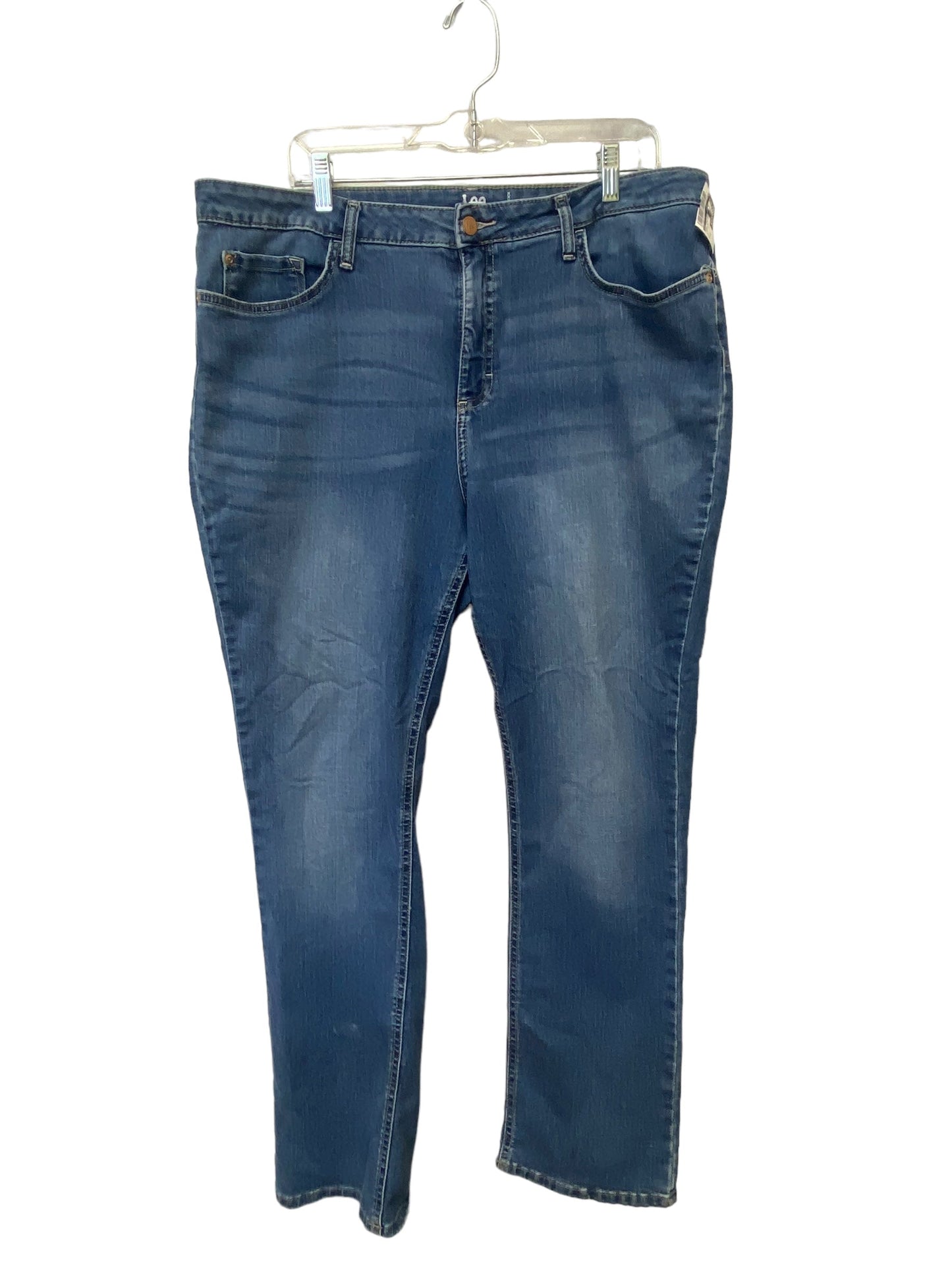 Blue Denim Jeans Straight Lee, Size 18