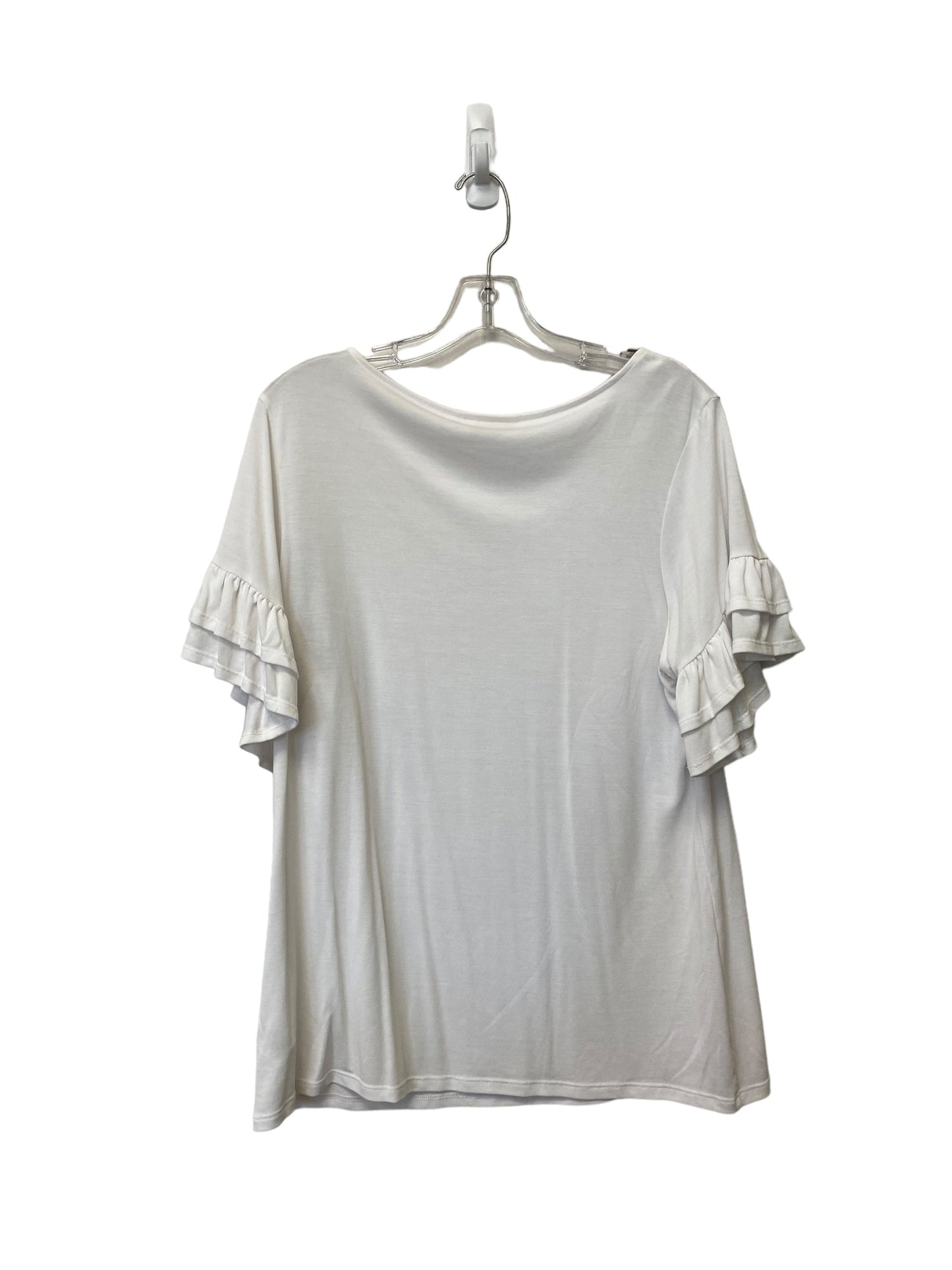 White Top Short Sleeve Time And Tru, Size L