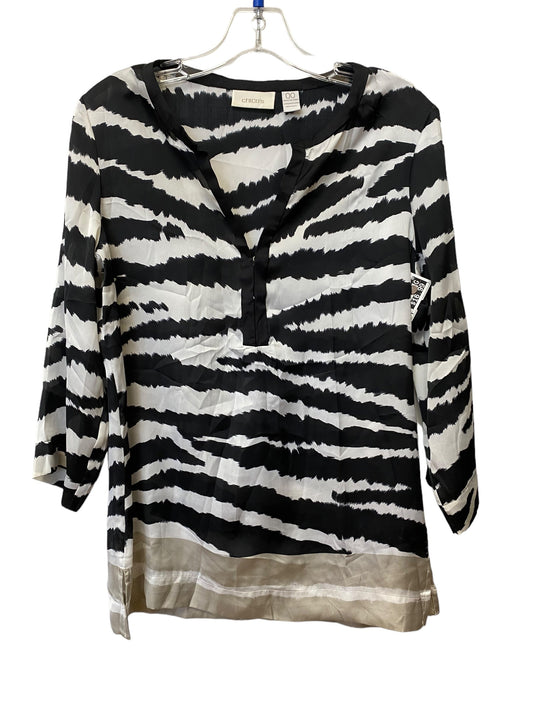 Black & White Tunic 3/4 Sleeve Chicos