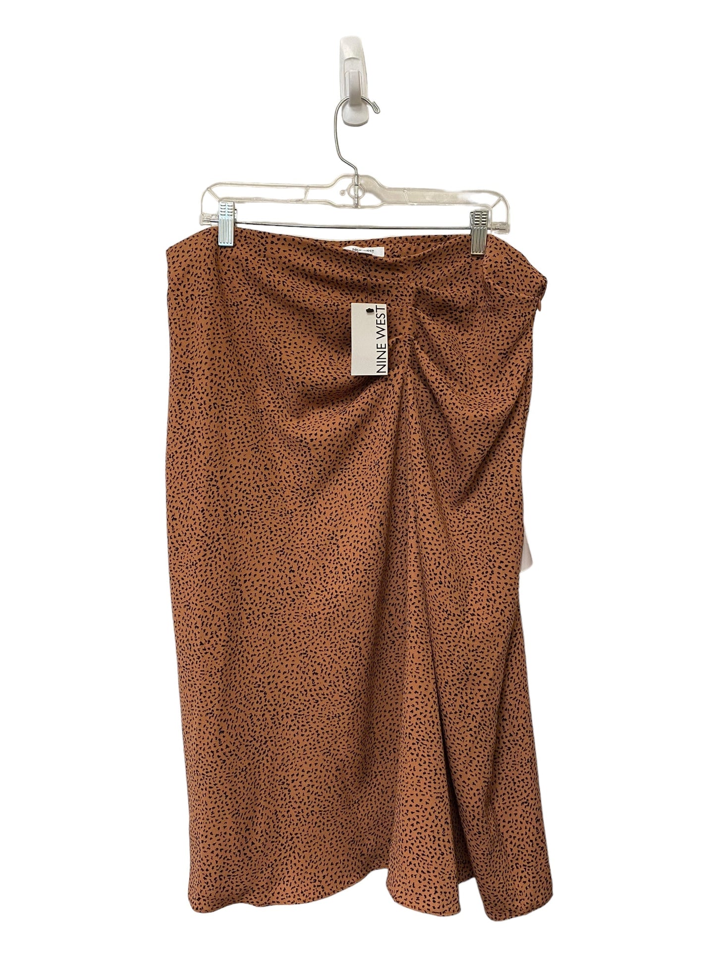 Black & Brown Skirt Midi Nine West, Size Xl