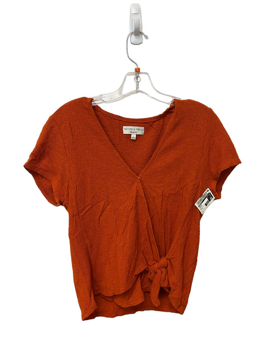 Orange Top Short Sleeve Madewell, Size S