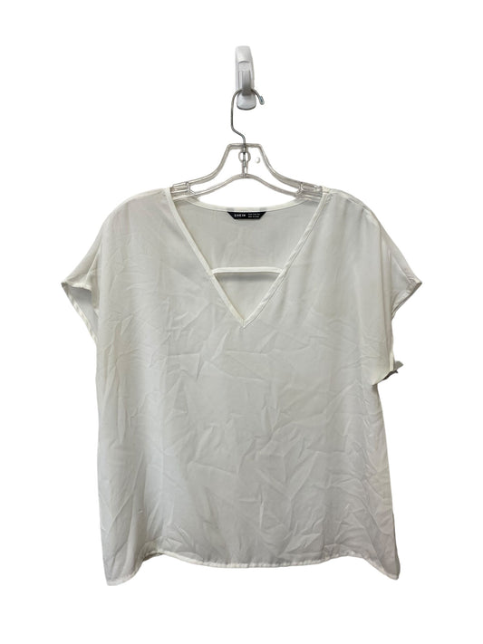 White Top Short Sleeve Shein, Size M