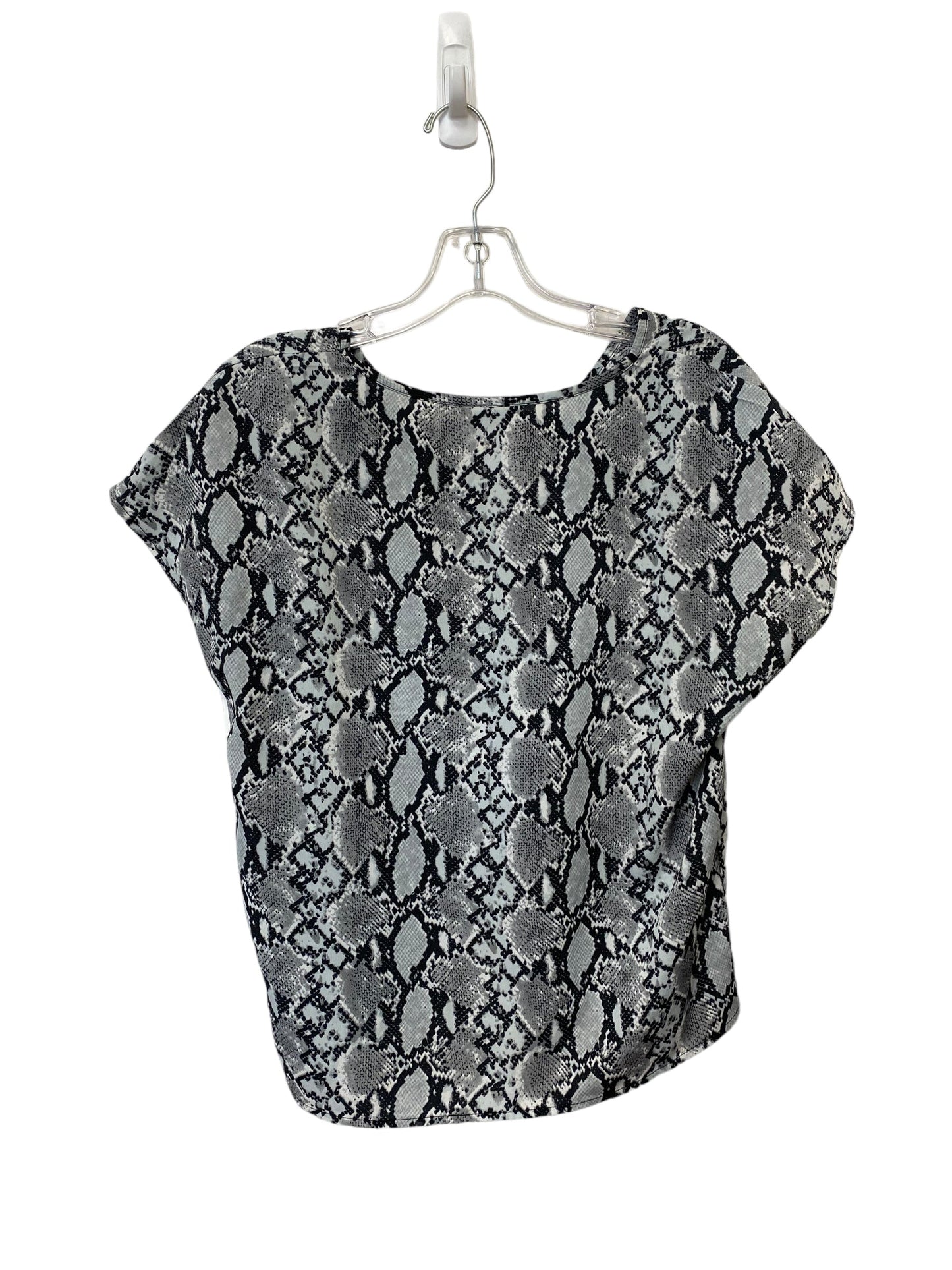 Snakeskin Print Top Short Sleeve Shein, Size M