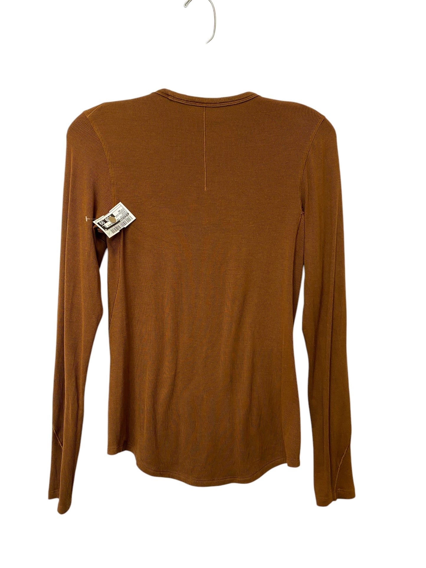 Athletic Top Long Sleeve Crewneck By Lululemon In Brown, Size: Xs