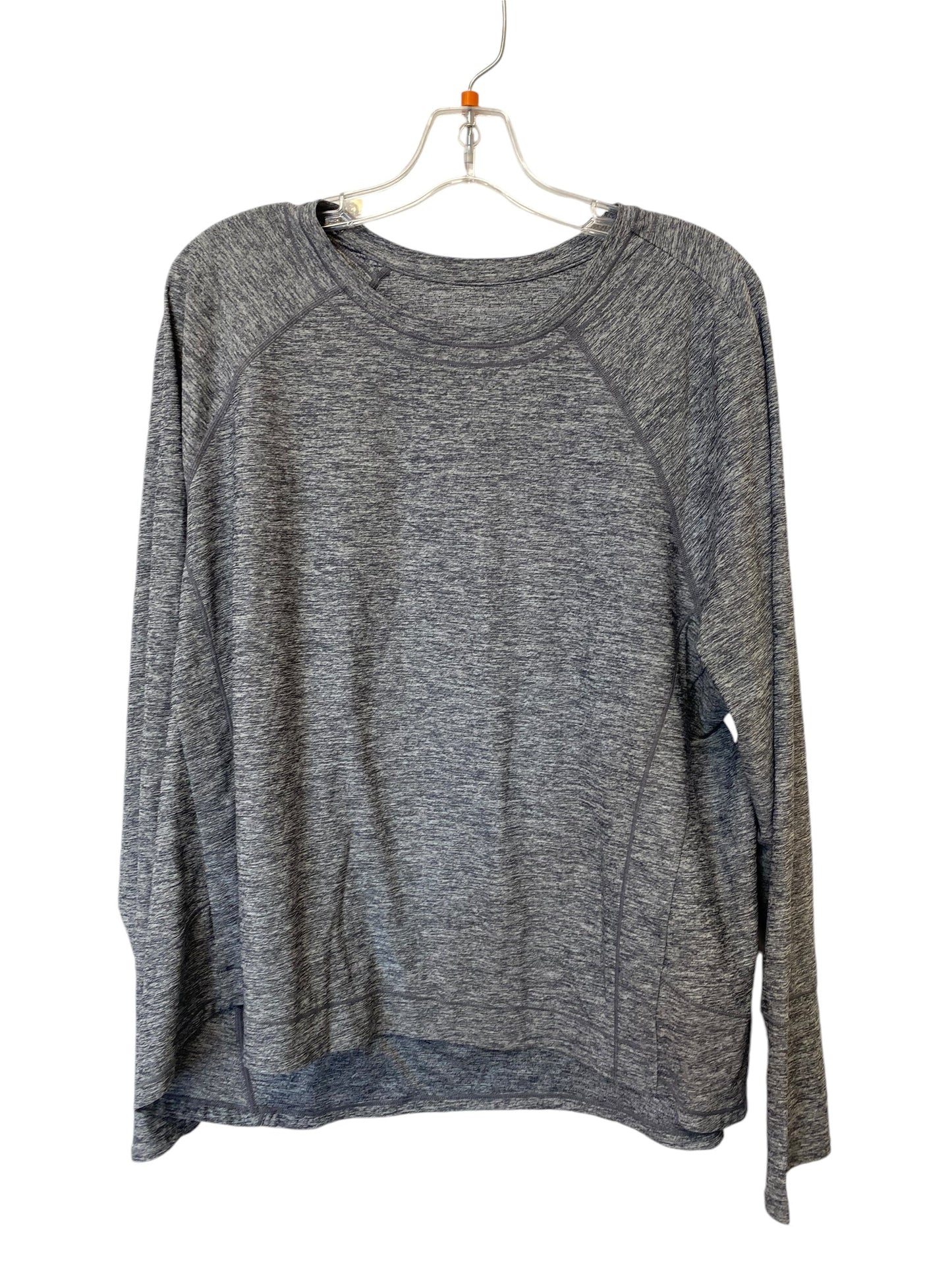 Athletic Top Long Sleeve Crewneck By Athleta In Grey, Size: 2x