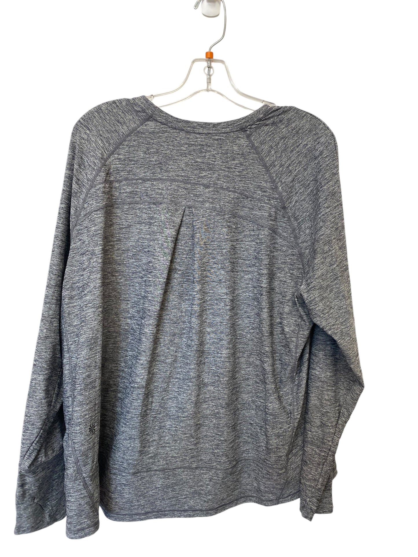 Athletic Top Long Sleeve Crewneck By Athleta In Grey, Size: 2x