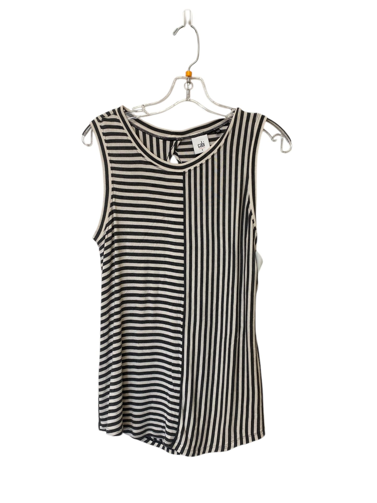 Top Sleeveless By Cabi In Striped Pattern, Size: S